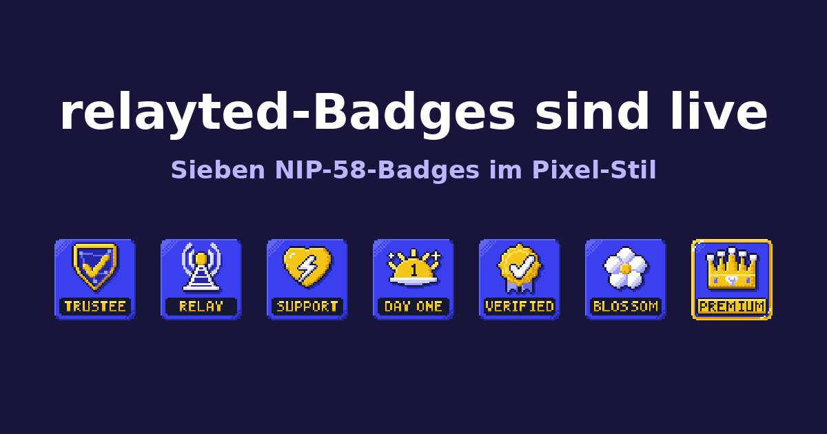 relayted-Badges sind live